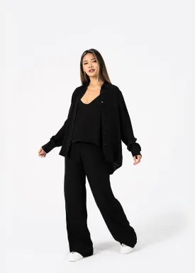 Embody Plisse Trouser Black