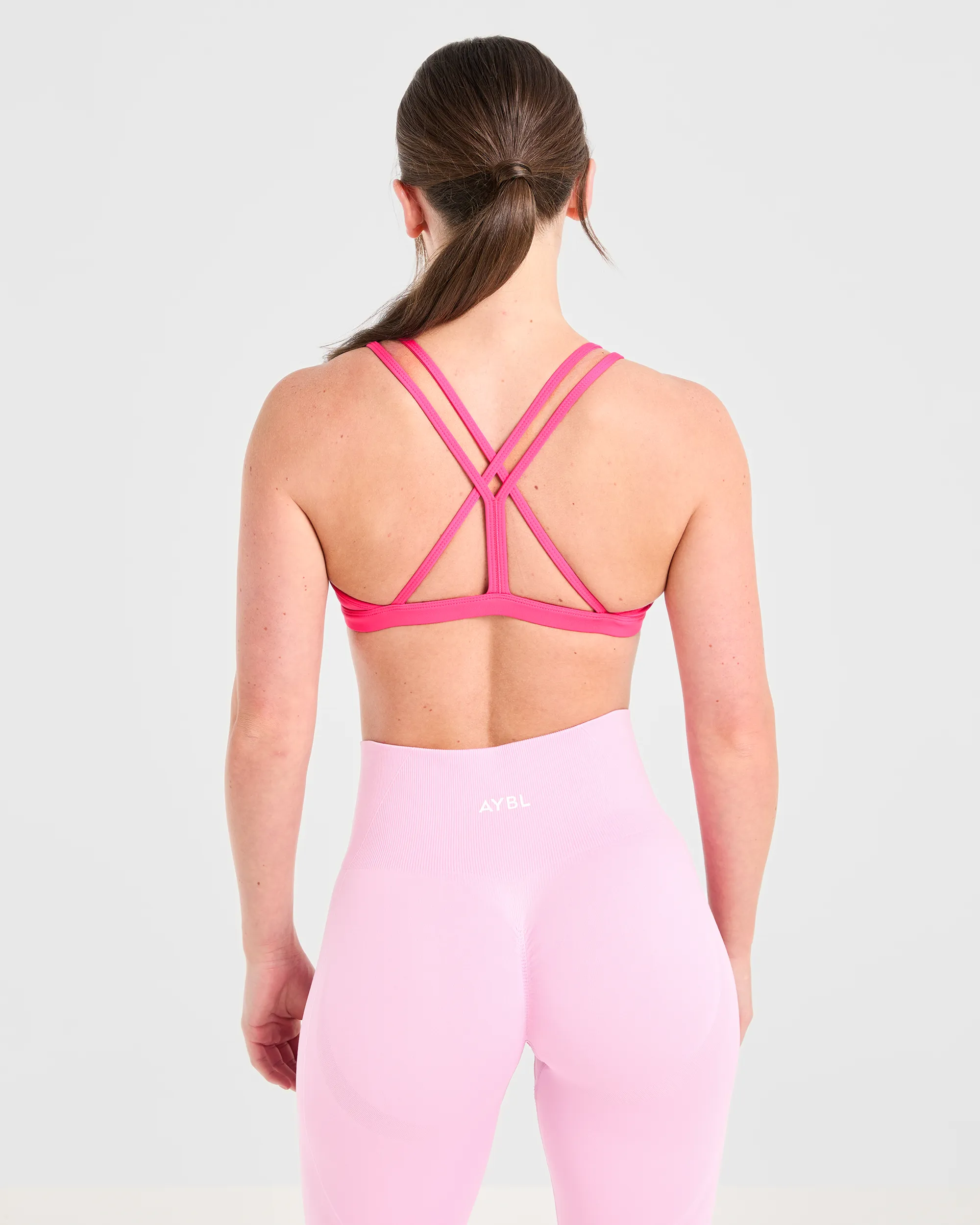 Essential Strappy Sports Bra - Hot Pink