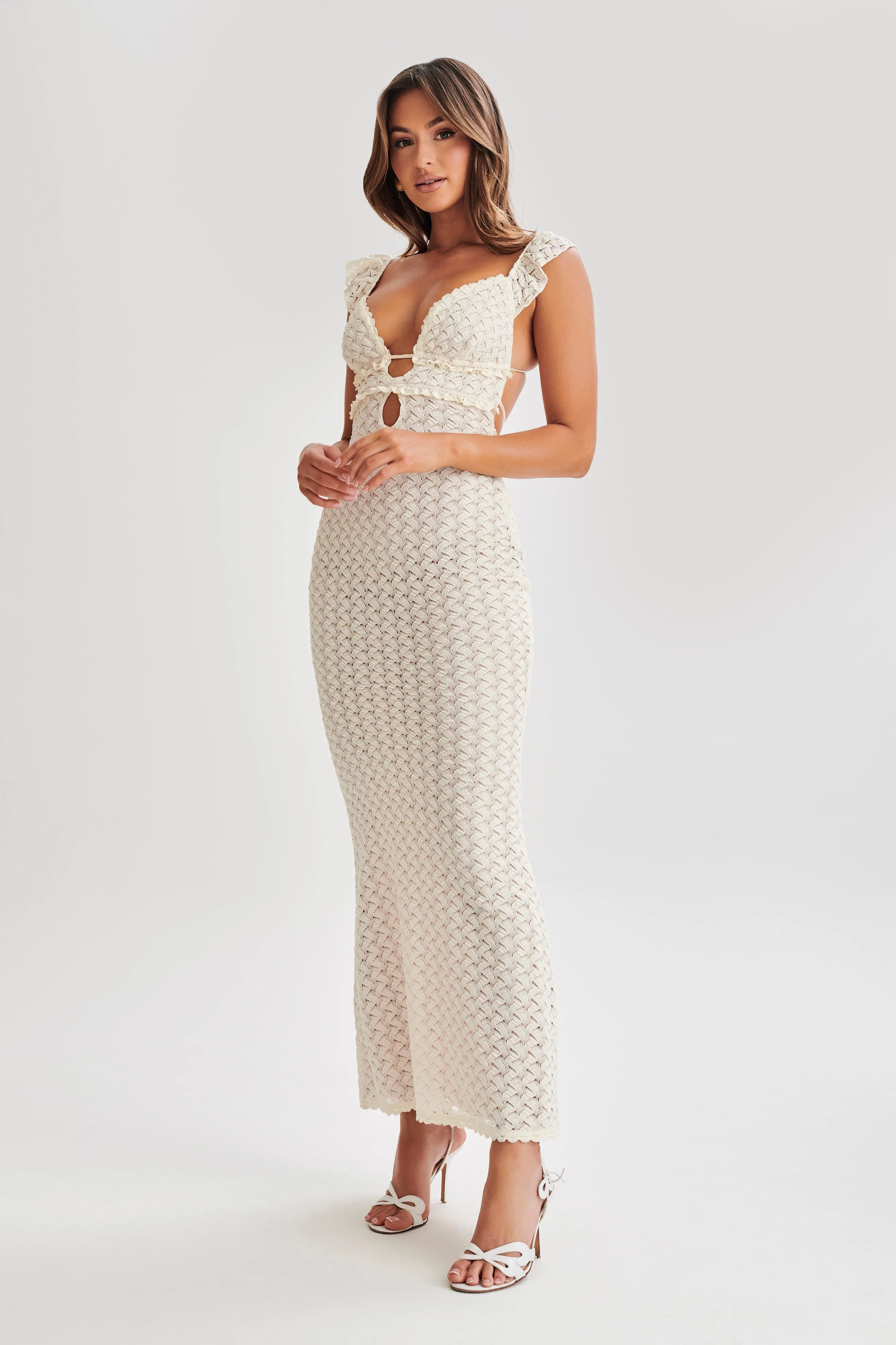 Ezra Lace Maxi Dress - Ivory