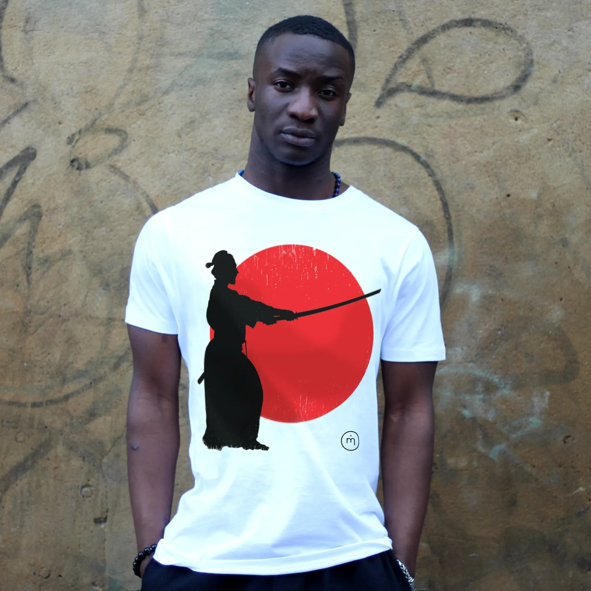 Fairtrade Unisex Samurai Sunset Organic Cotton T-shirt