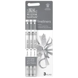 Fineliner Cool Grey Set x 3 Assorted