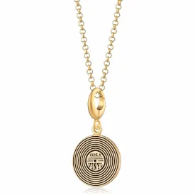 Gold Plated Vinyl Record Necklace