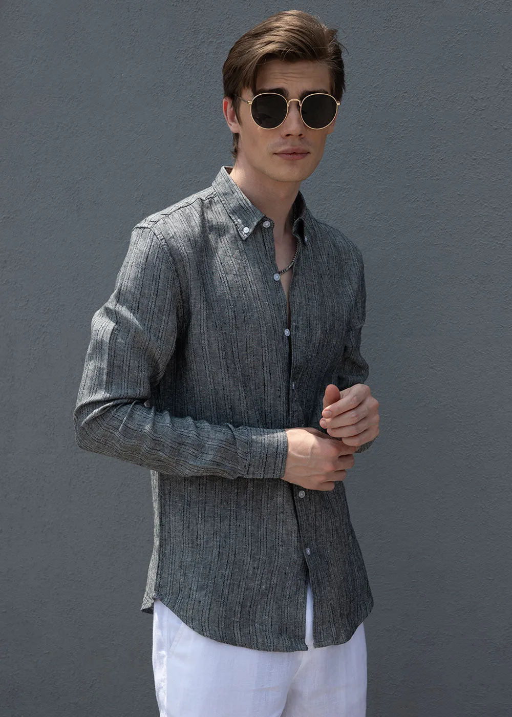 Gris Pure Irish Linen Shirt