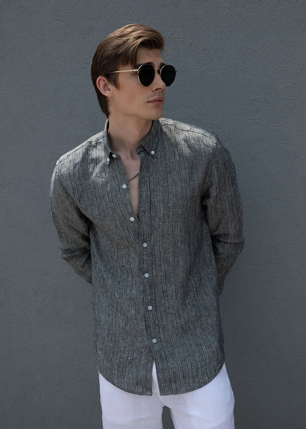 Gris Pure Irish Linen Shirt