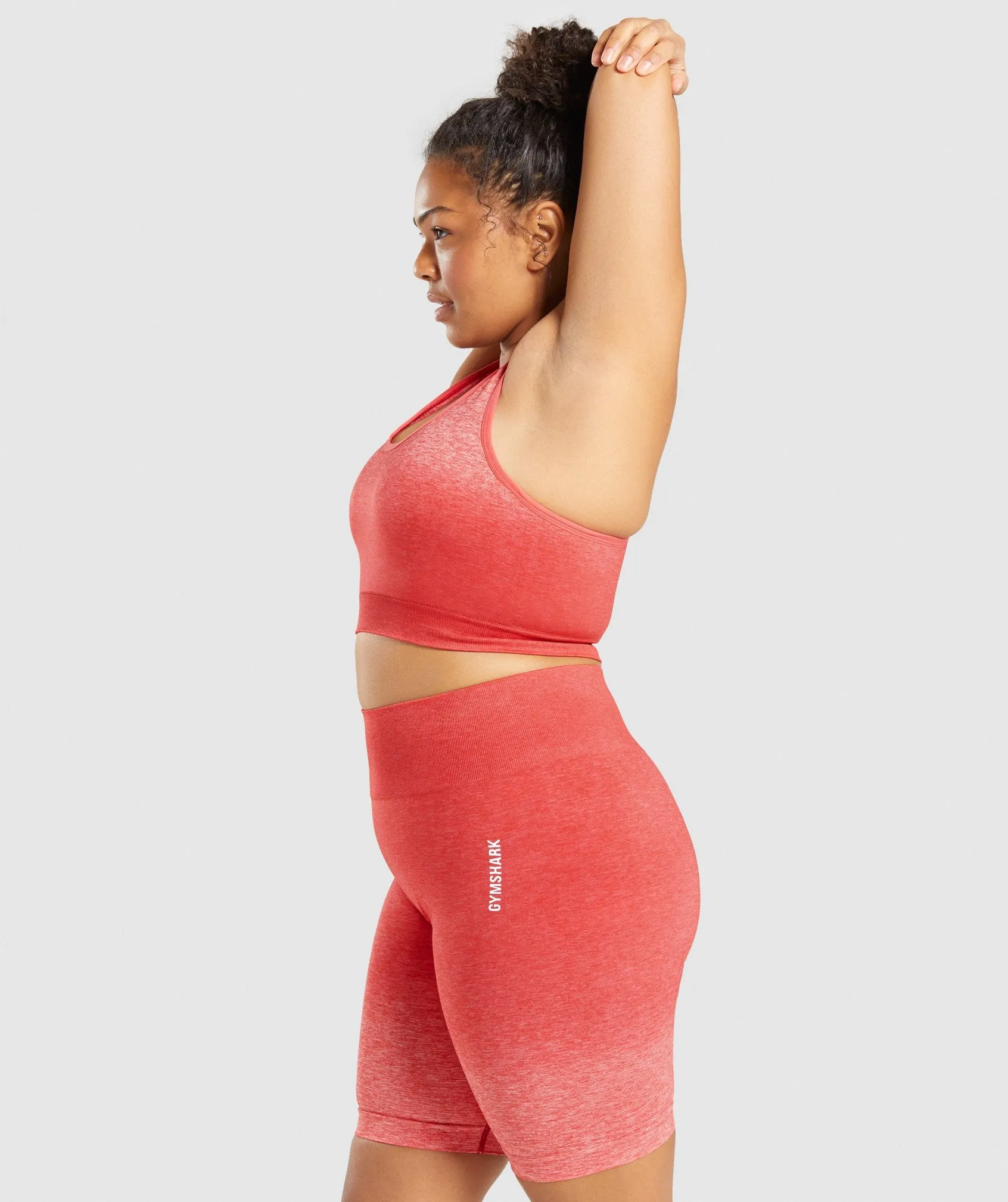 Gymshark Adapt Ombre Seamless Sports Bra - Red Marl/Red