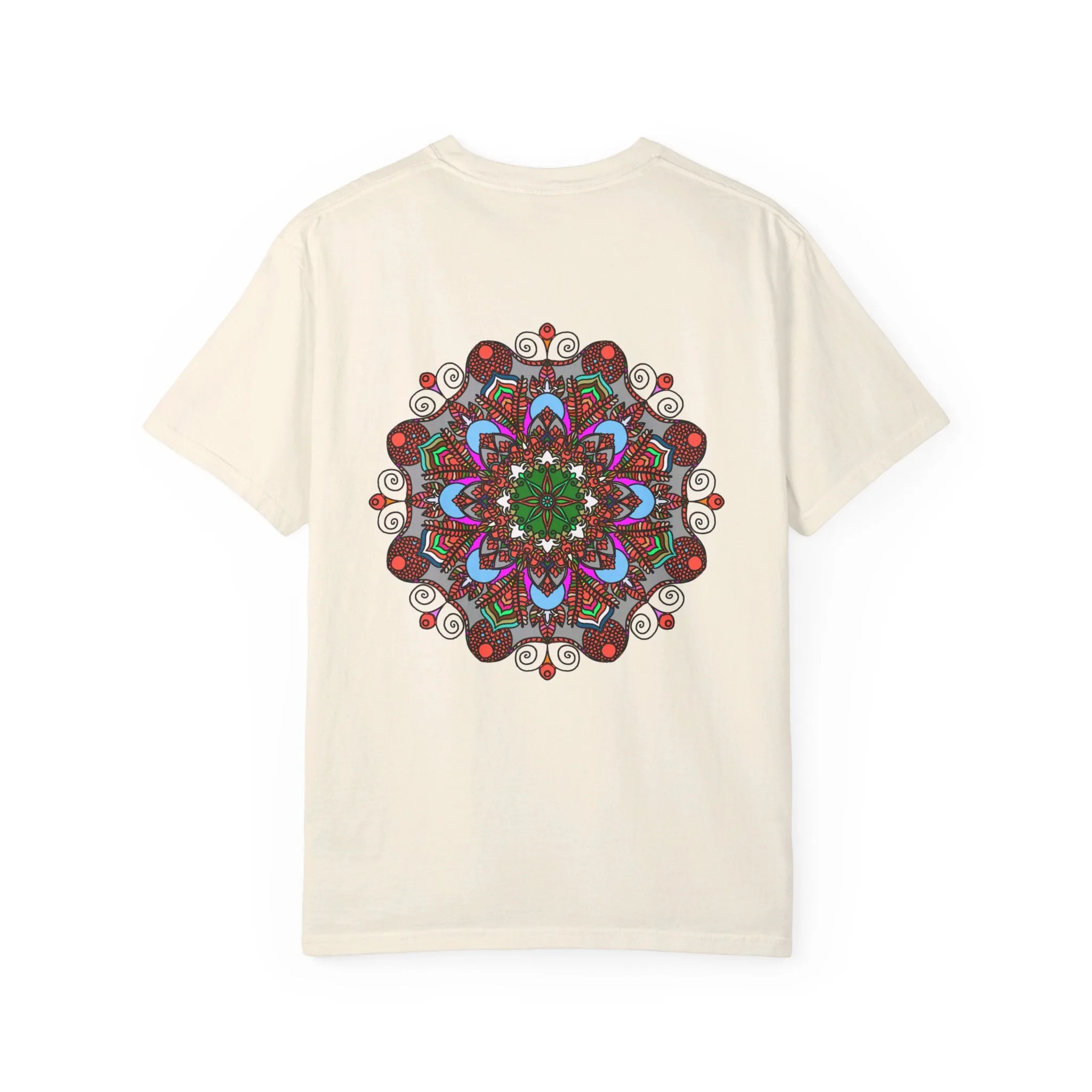 Handmade Mandala Design T-Shirt - 100% Ring-Spun Cotton