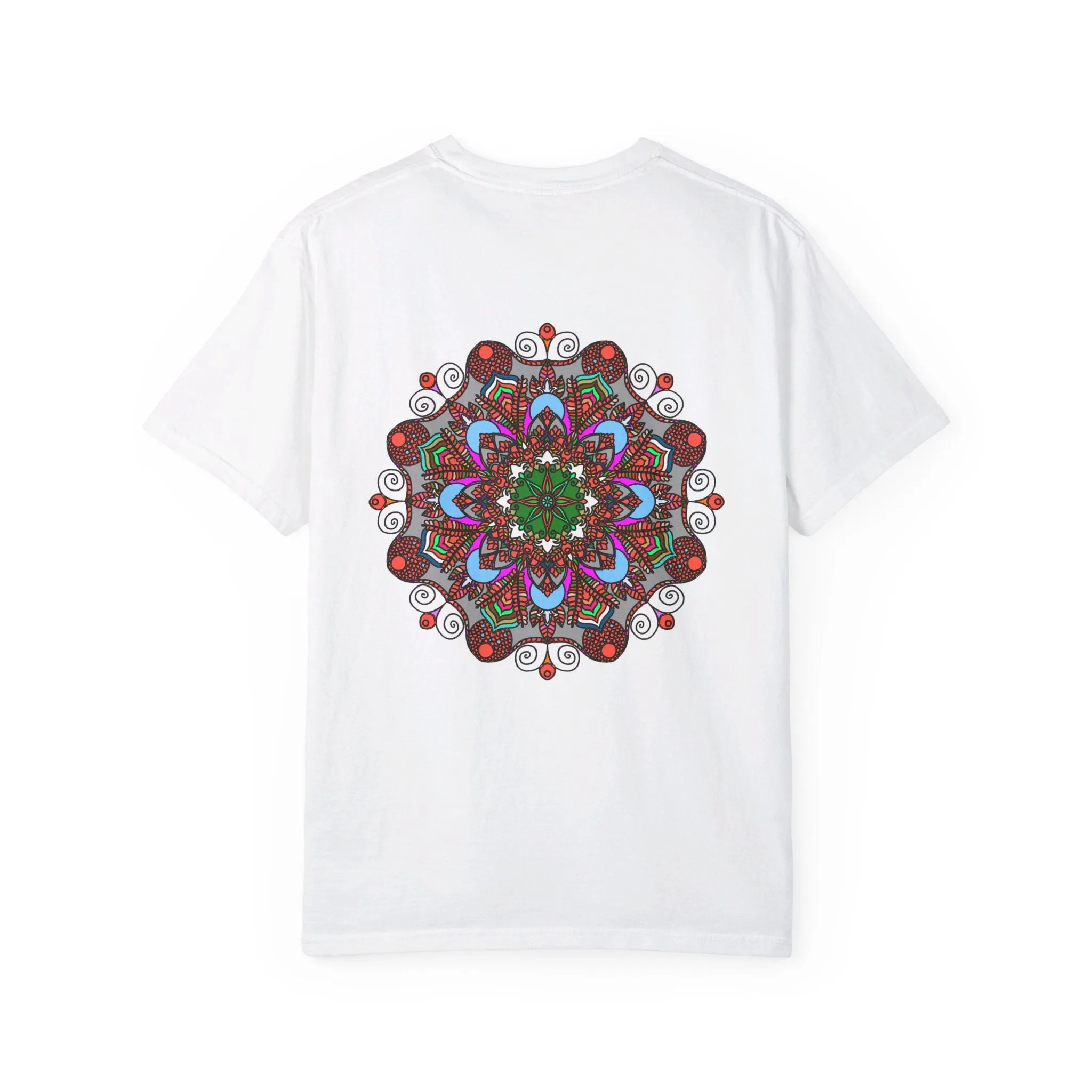 Handmade Mandala Design T-Shirt - 100% Ring-Spun Cotton