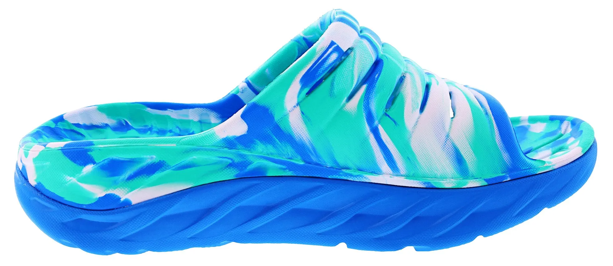 Hoka Unisex Ora Recovery Slide Swirl Sandals for Plantar Fasciitis