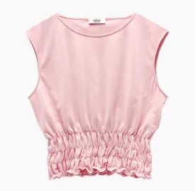 HOLBORN RUCHED CROPPED TOP | DUSTY PINK