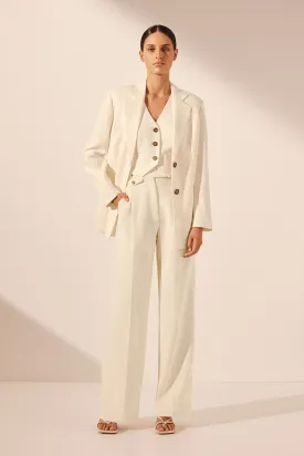 IRENA OVERSIZED TAILORED BLAZER - CREAM