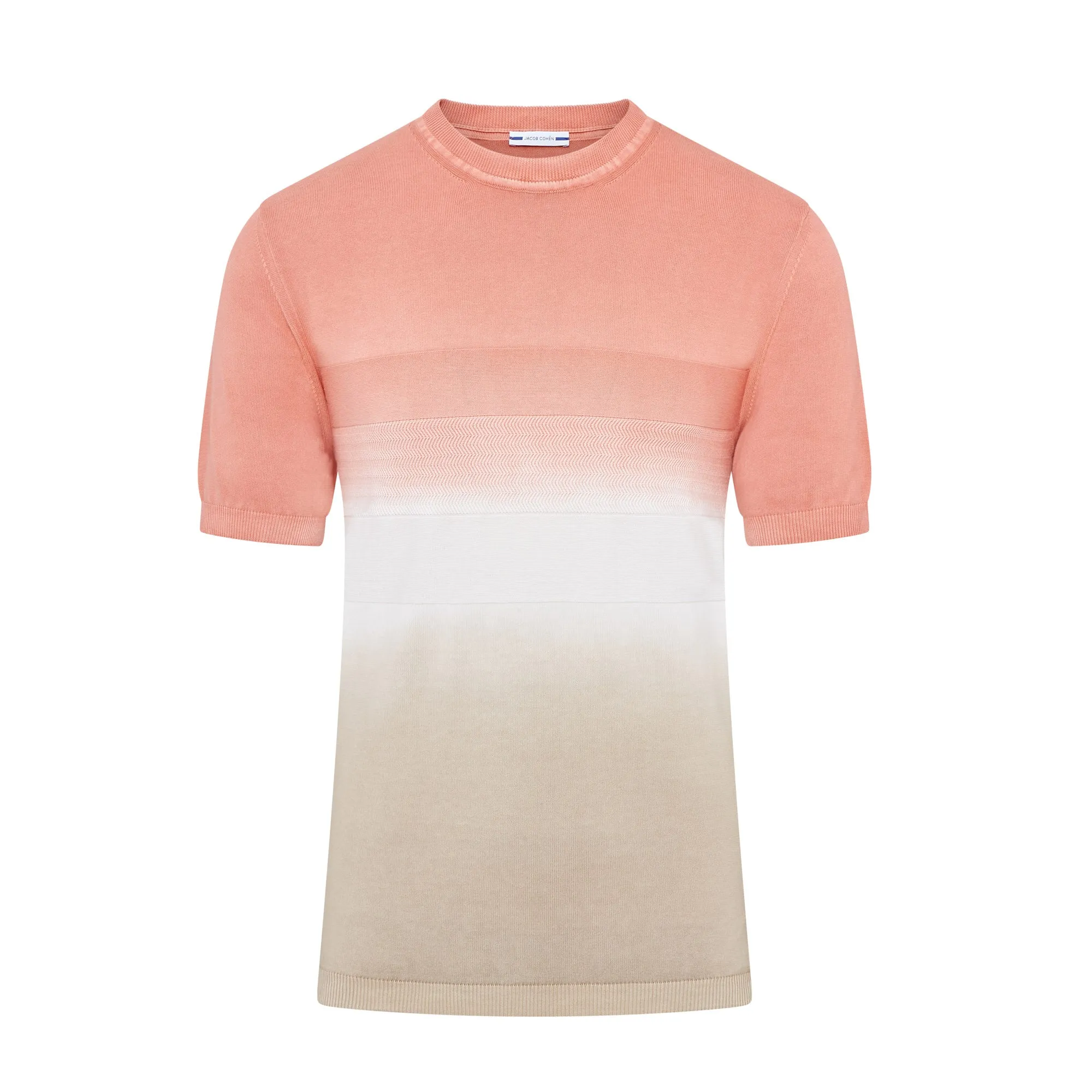 Jacob Cohen Knitted Gradient Fade T-shirt (Sunset Fade)