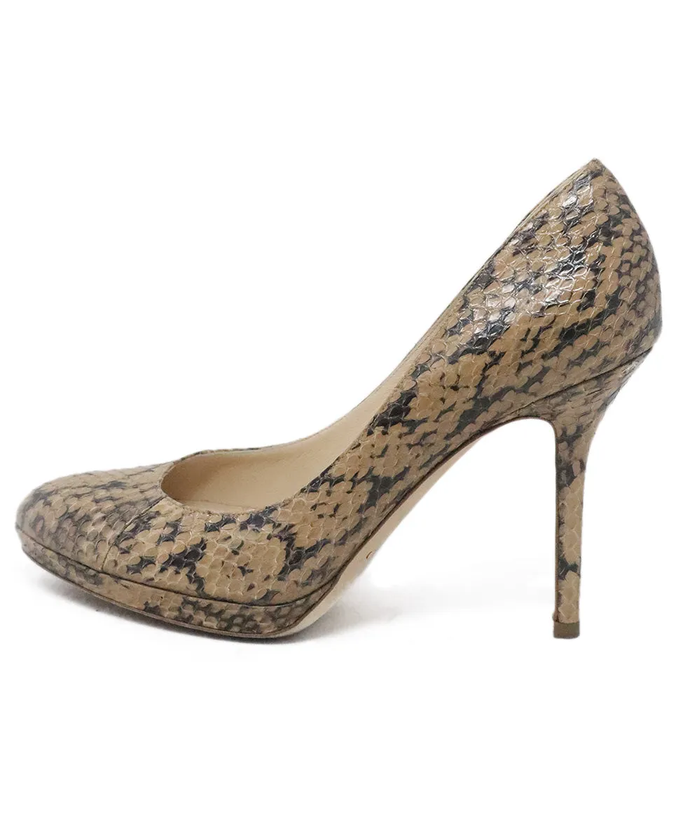 Jimmy Choo Brown Snake Print Heels sz 8.5