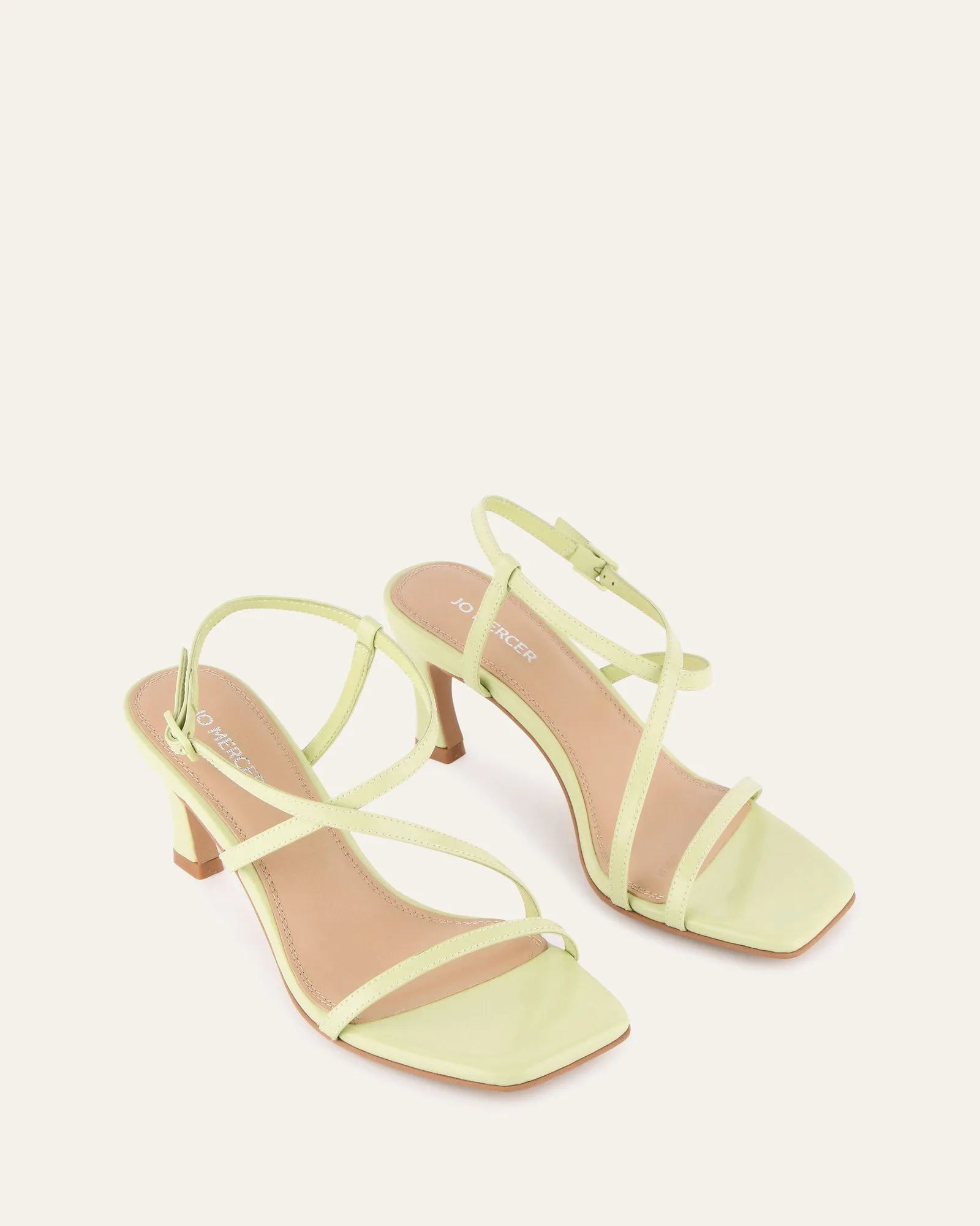 JOCKEY HIGH HEEL SANDALS HONEYDEW GREEN LEATHER