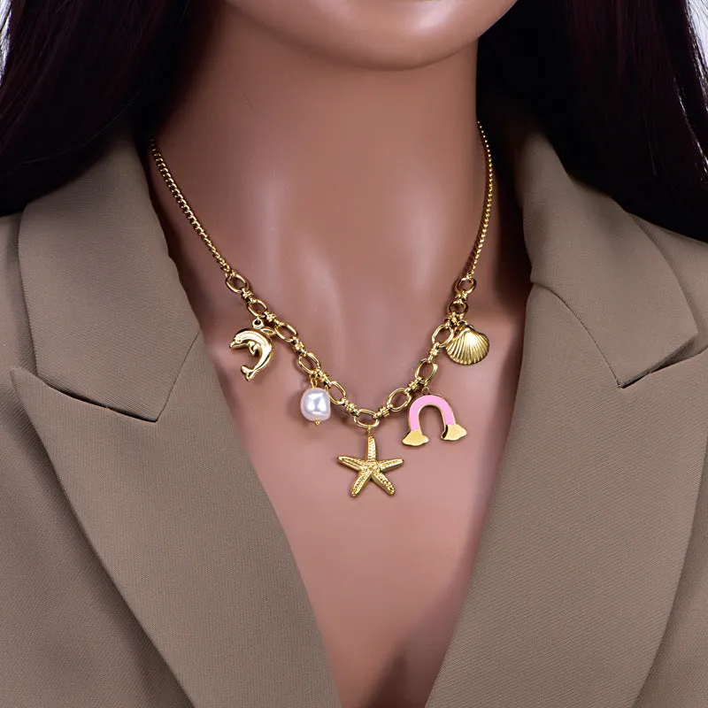 Just Lil Things Arificial Gold Necklace jltn1084