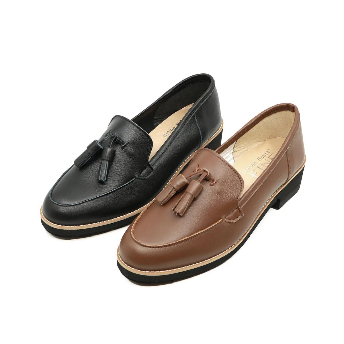 Kinu Brown  Extra Soft Tassle Loafers