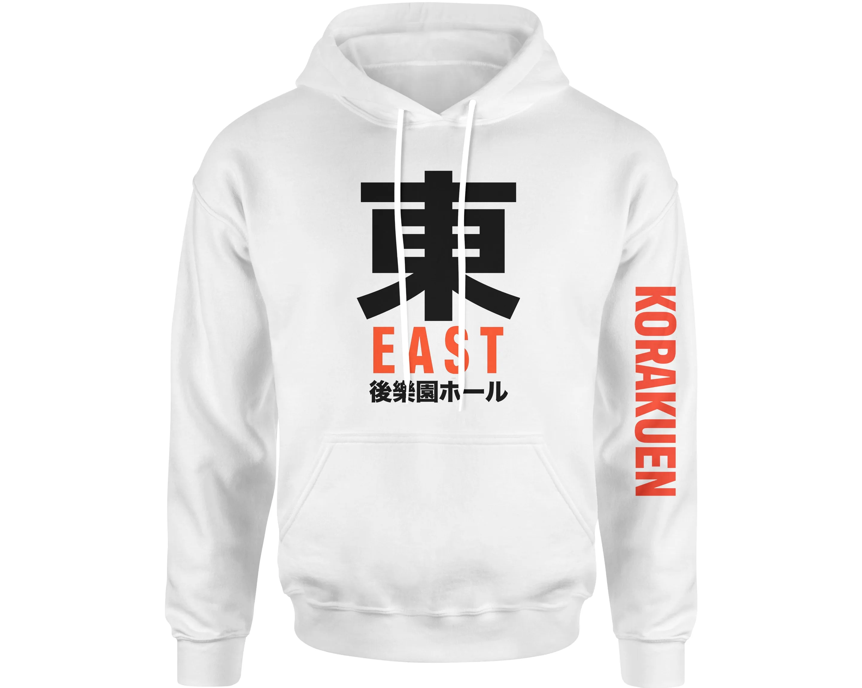 KORAKUEN EAST WHITE PULLOVER HOODIE