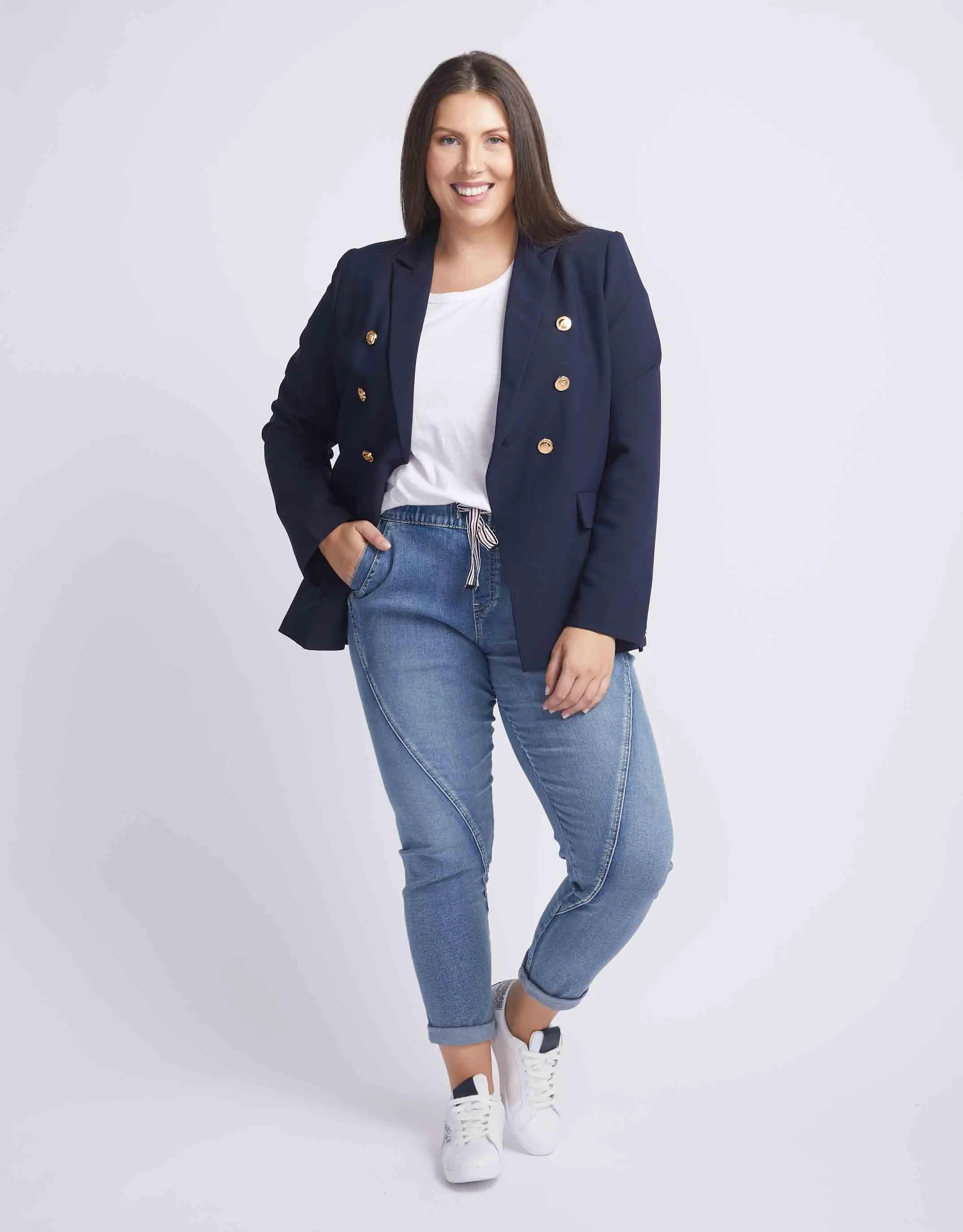 Lauren Blazer - Navy/Gold Buttons