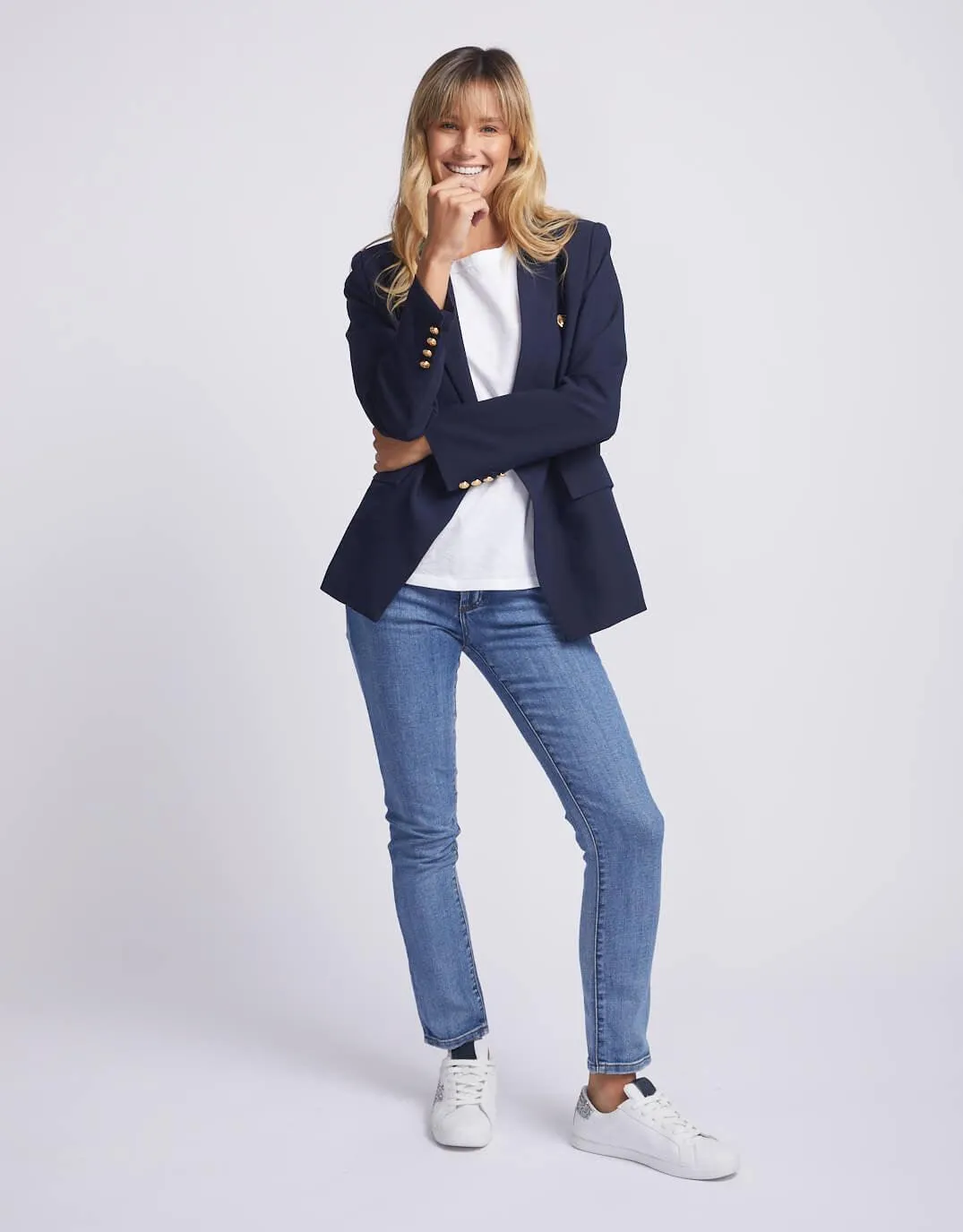 Lauren Blazer - Navy/Gold Buttons