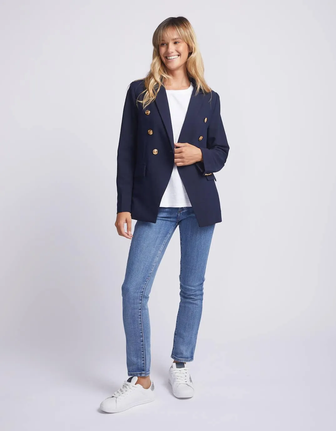 Lauren Blazer - Navy/Gold Buttons