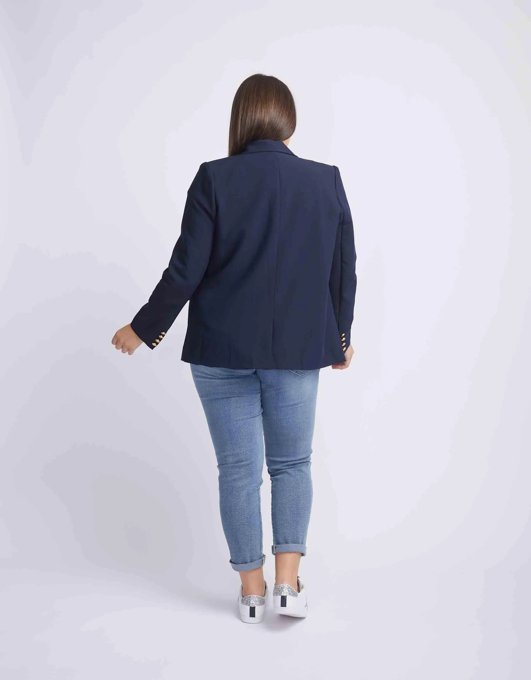 Lauren Blazer - Navy/Gold Buttons