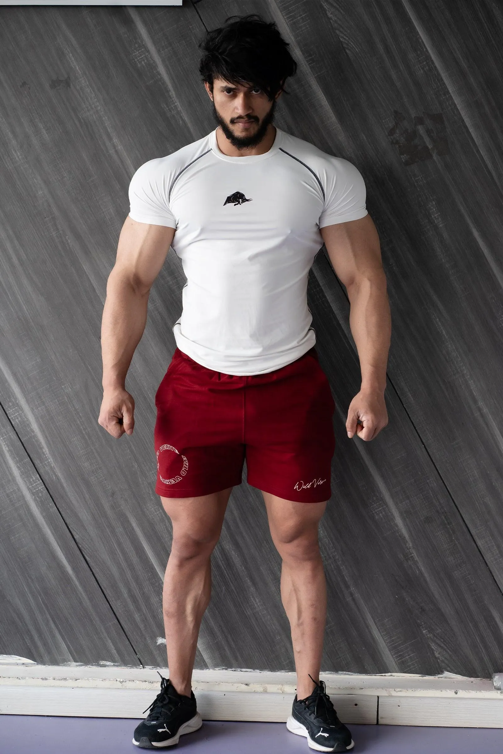 LEGACY WILD VERVE FLEX SHORTS: SIGNATURE EDITION (MEHROON)