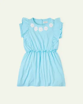 Light Blue Ruffled Summer Dress