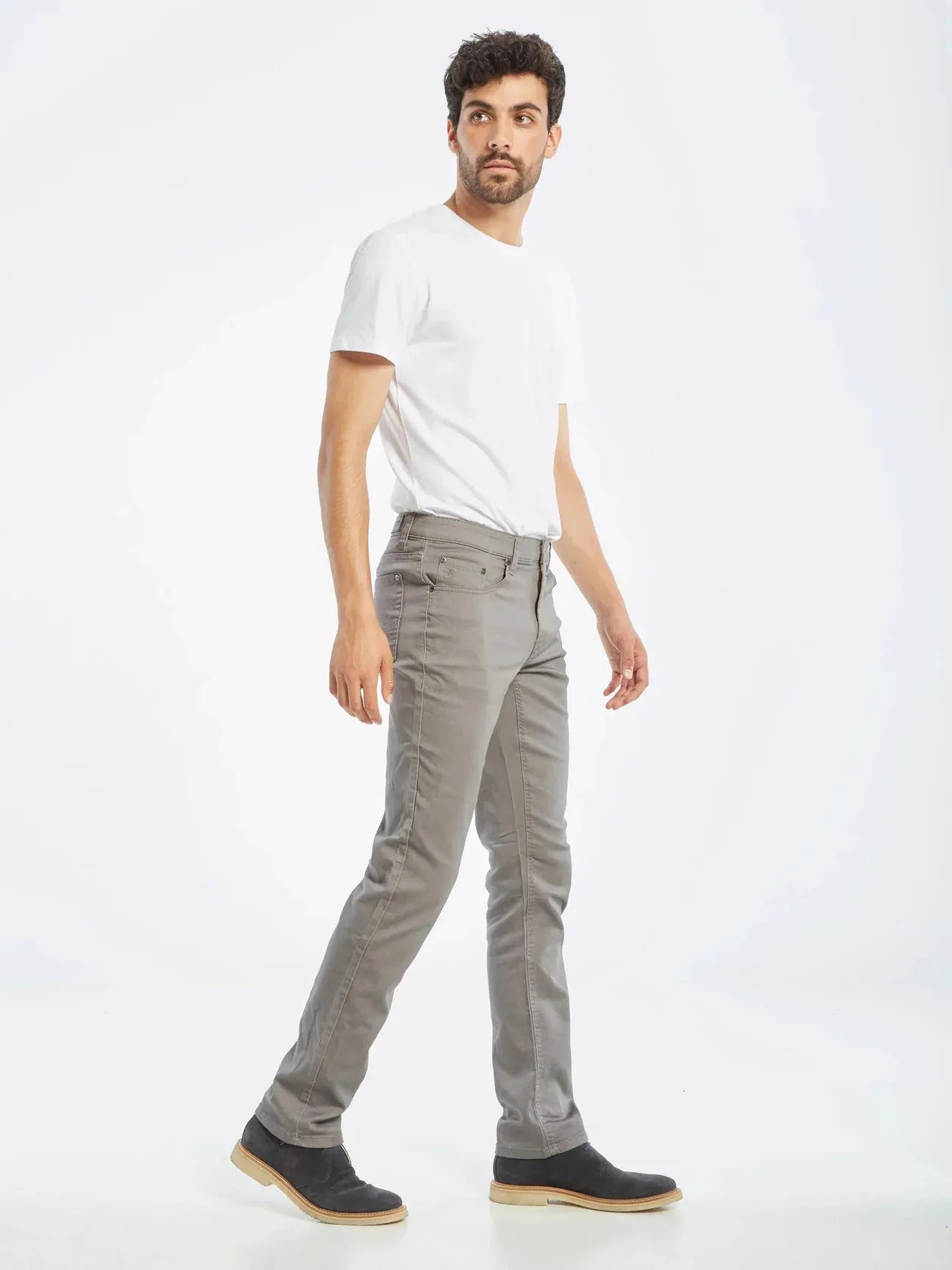 Lois Brad Slim Twill Pant Grey