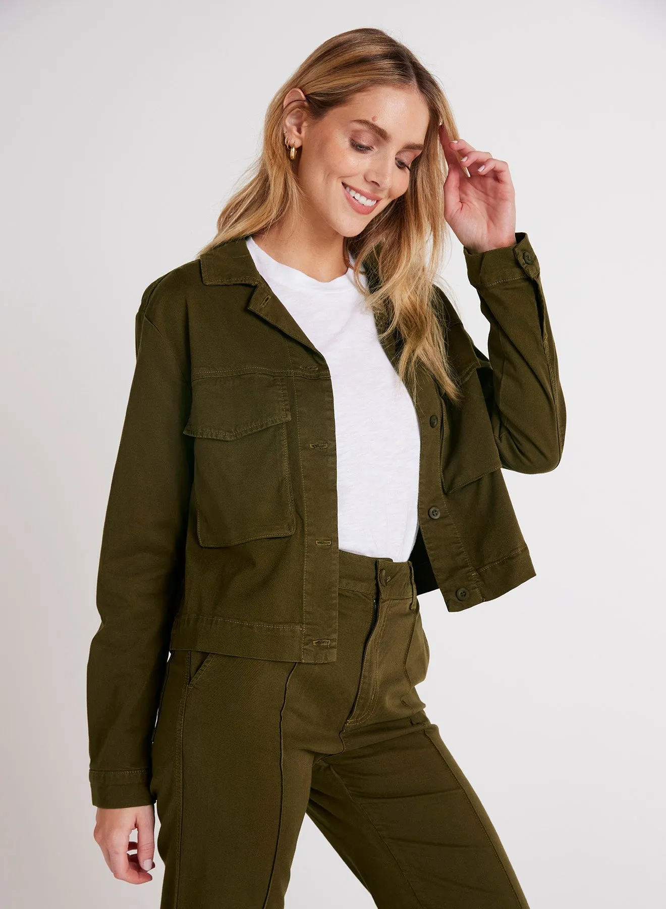 Madison Flap Pocket Jacket - Olive Spice