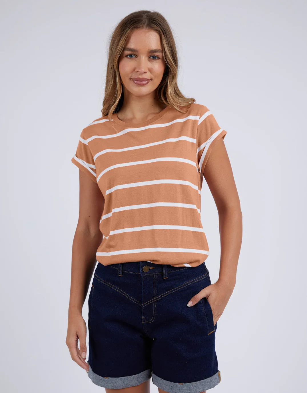 Manly Stripe Tee - Clay