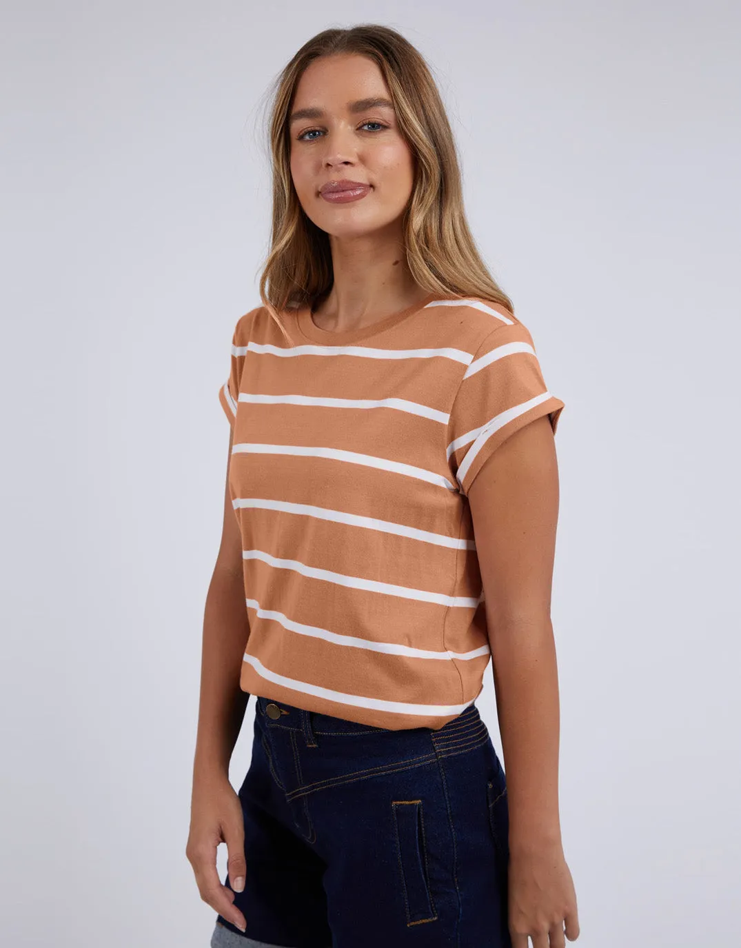 Manly Stripe Tee - Clay