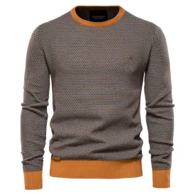 Men's Casual Knitted Round Neck Basic Pullover Sweatshirt | M226