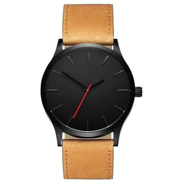 Military Leather Business Style Watch for Men