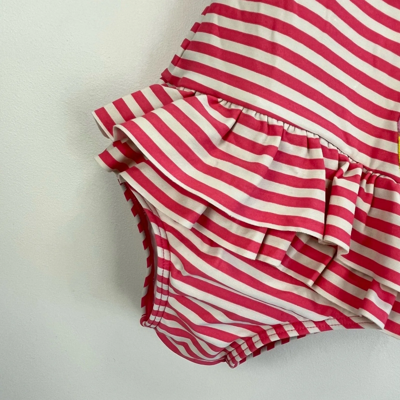 Mini Boden Striped Duck Bathing Suit 6-12 Months