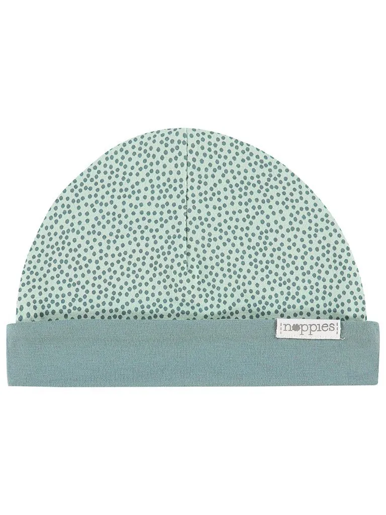 Mint Polka Dot Star Hat - Reversible