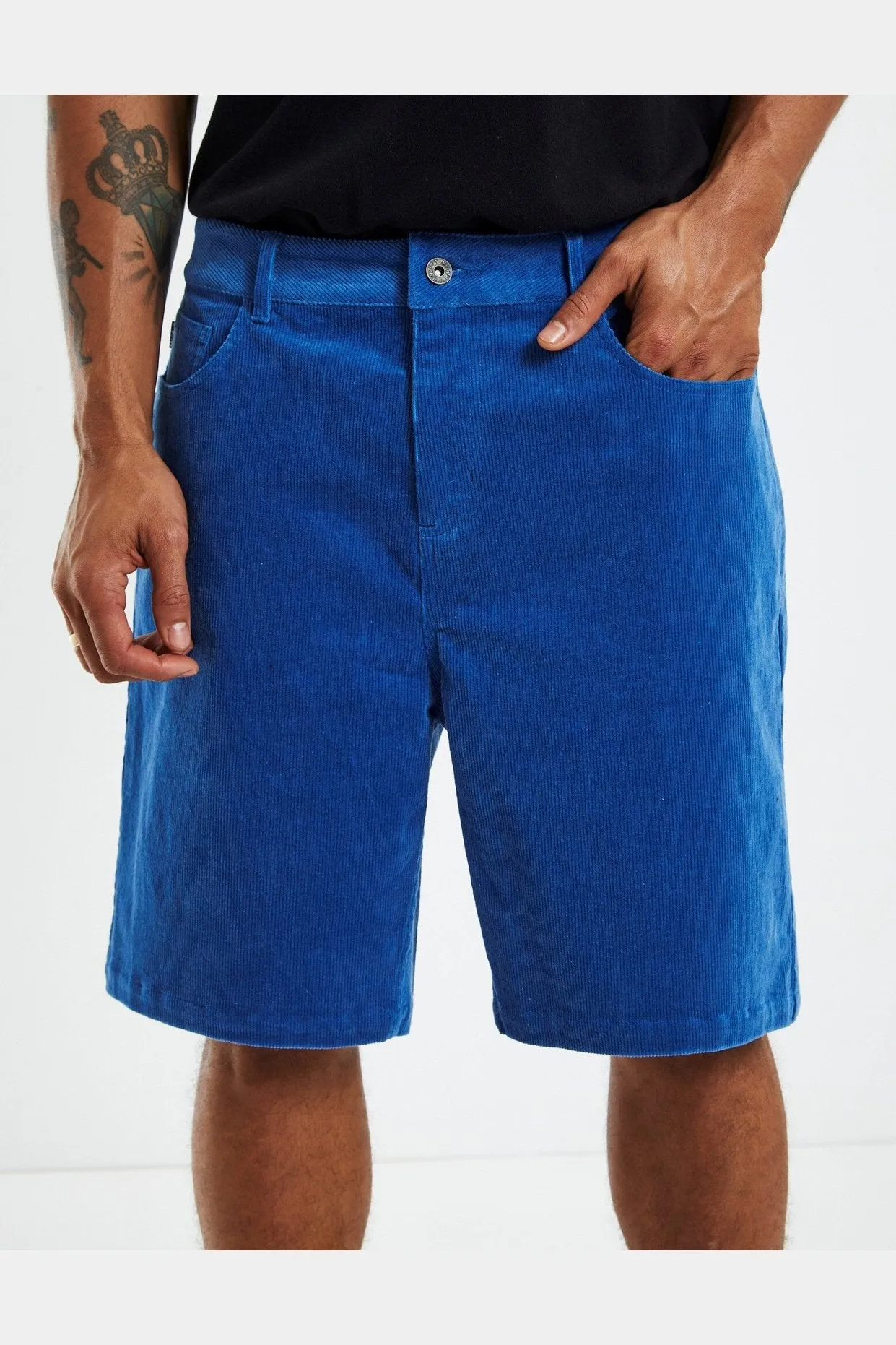 Misfit cord shorts - blue