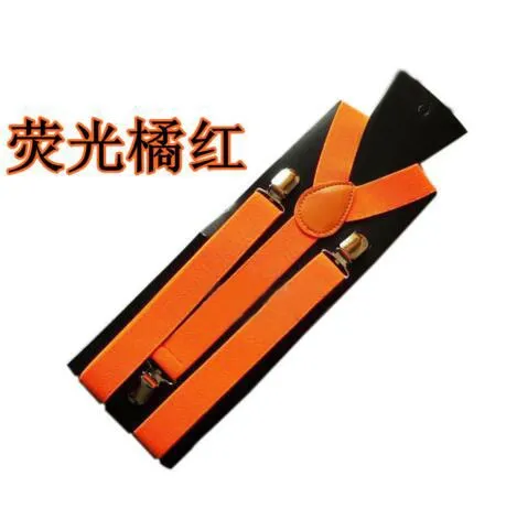 Obsessions 18 Color Elastic Leather Suspenders Unisex Braces