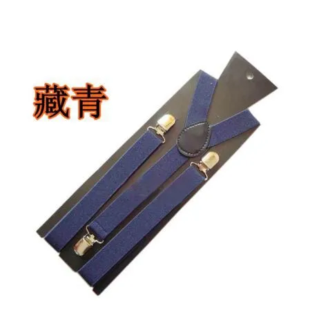 Obsessions 18 Color Elastic Leather Suspenders Unisex Braces