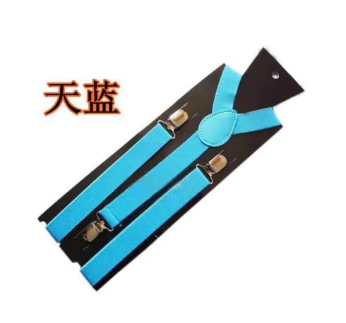 Obsessions 18 Color Elastic Leather Suspenders Unisex Braces