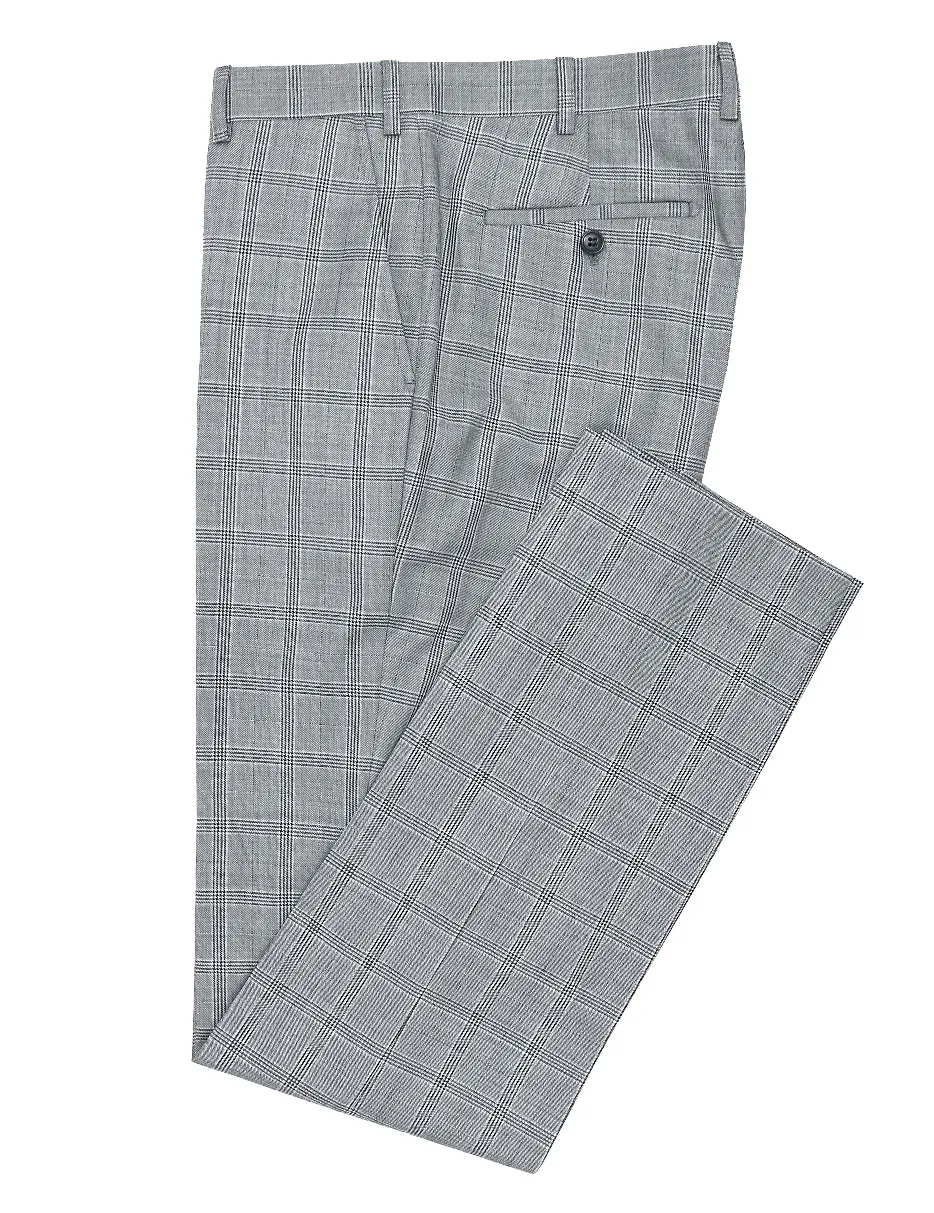 Parker Edward Grey Checked Suit