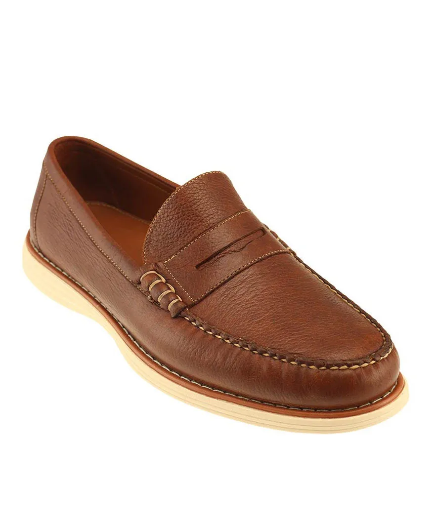 PHELPS Freeport Sport Tumbled Calfskin Penny Loafer