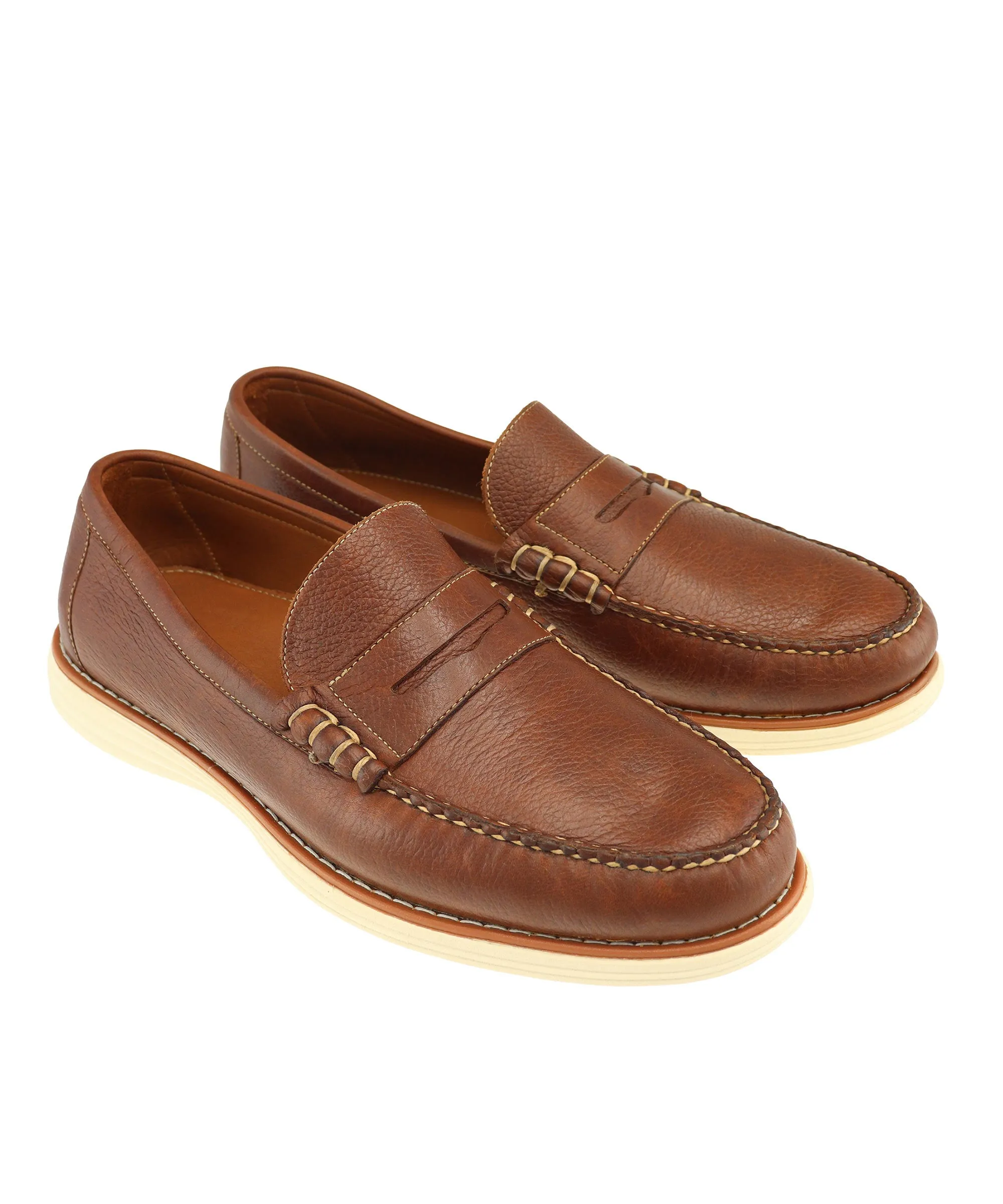 PHELPS Freeport Sport Tumbled Calfskin Penny Loafer