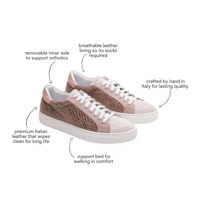 Pienza - Blush Python Sneaker