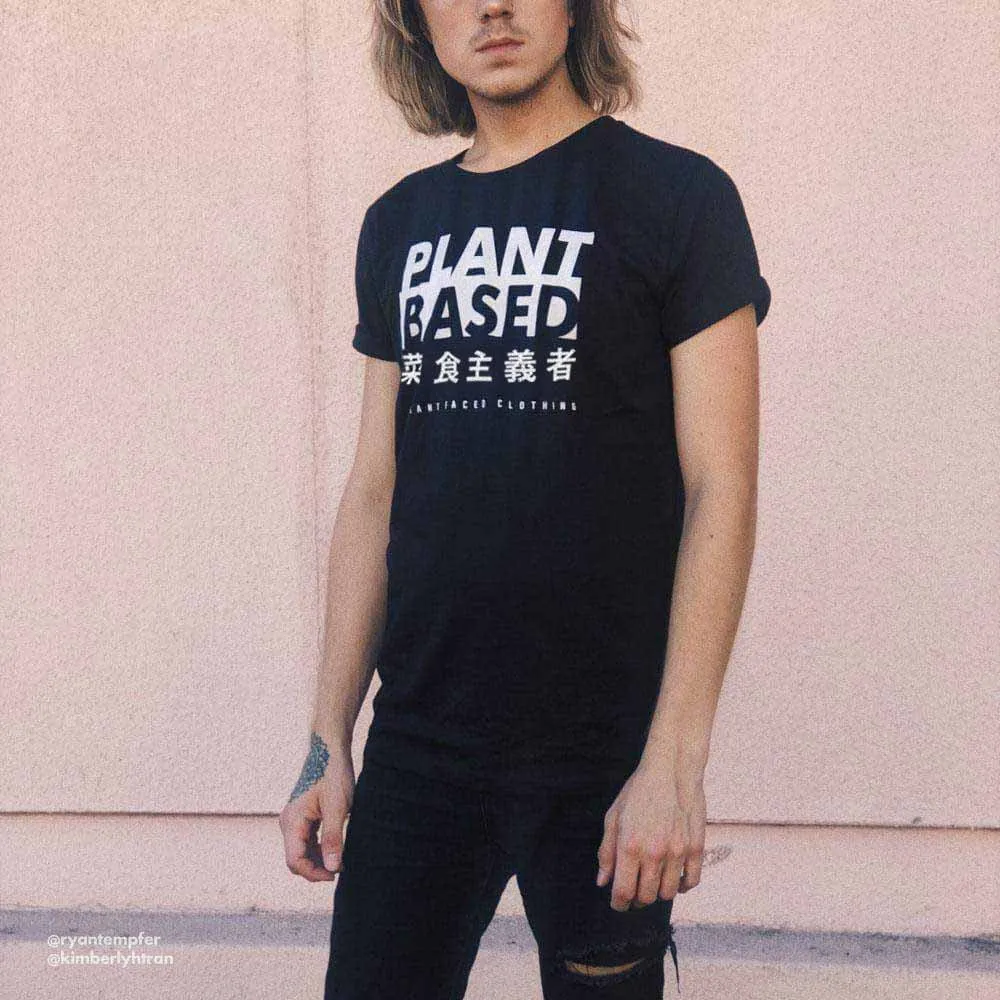 Plant Based Kanji Tee - Black T-Shirt