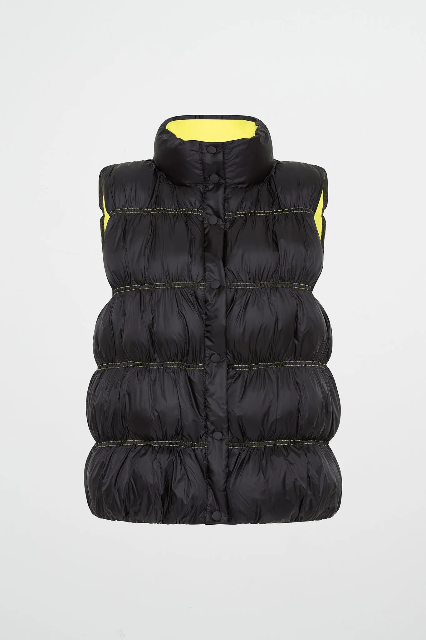 Ruched Puffer Vest 722