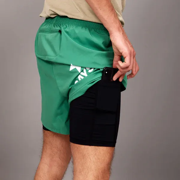 Saysky | Pace 2-in-1 Shorts | Heren | Green