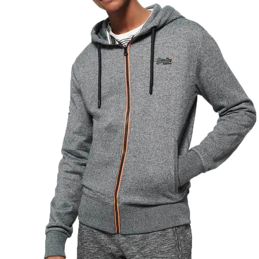 Superdry Orange Label Urban Zip Hoodie - Anvil Charcoal Grindle