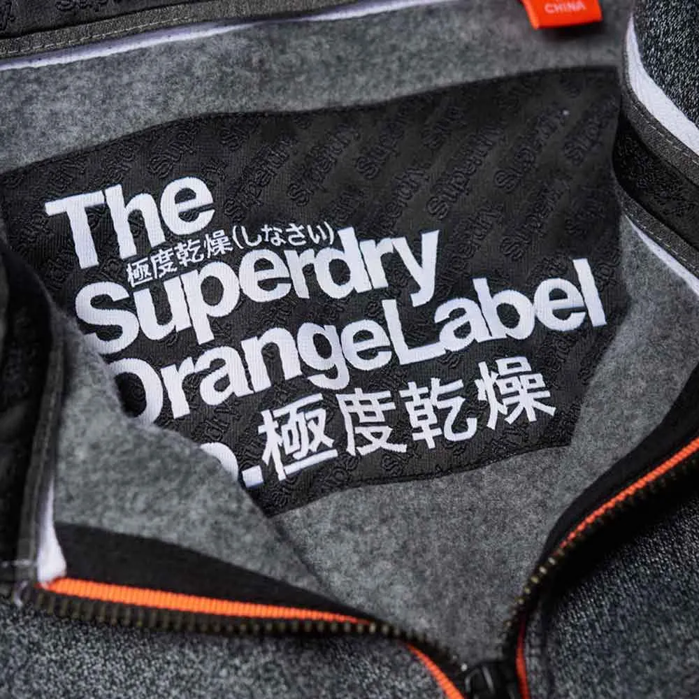 Superdry Orange Label Urban Zip Hoodie - Anvil Charcoal Grindle