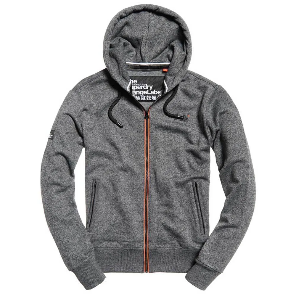 Superdry Orange Label Urban Zip Hoodie - Anvil Charcoal Grindle