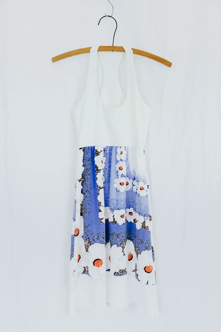 Tablecloth Dress - Blue Daisies