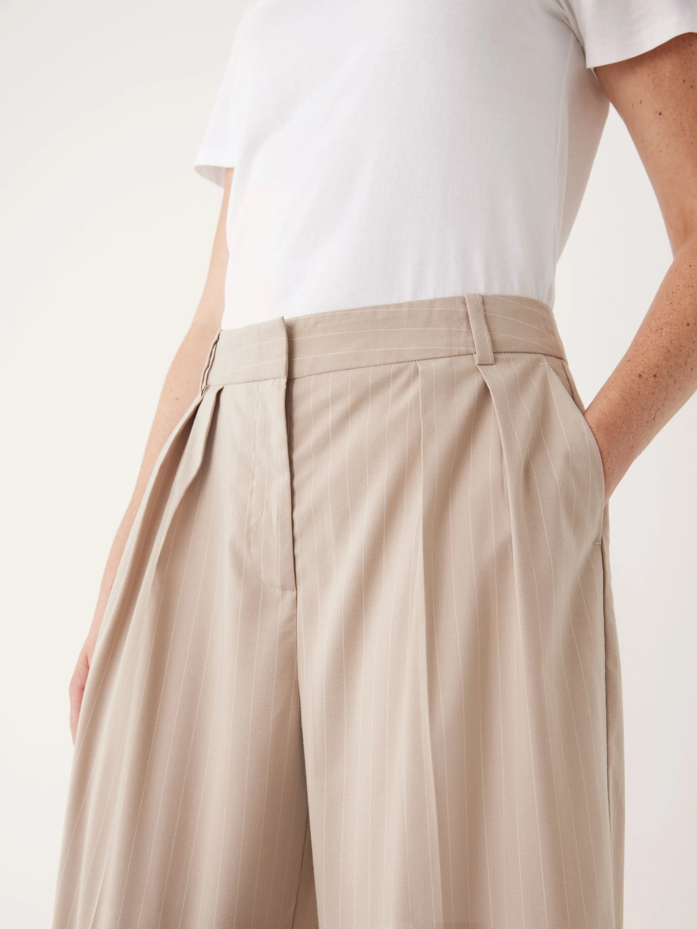 The Emma Ultra Wide Leg Pant in Oxford Tan